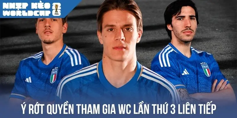 Ý rớt quyền tham gia WC lần thứ 3 liên tiếp